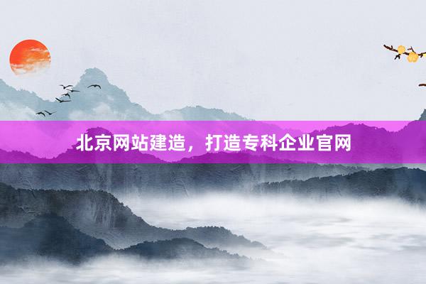 北京网站建造，打造专科企业官网